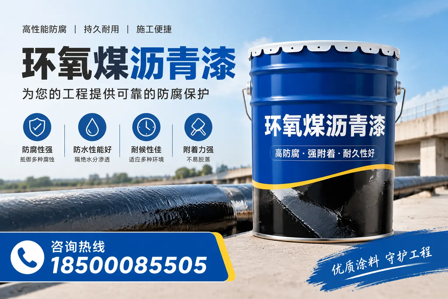 环氧煤沥青漆的成分解析,玉树用户了解施工材料