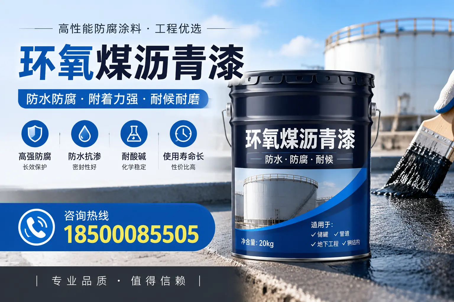 环氧煤沥青漆的配方组成,影响性能的关键因素