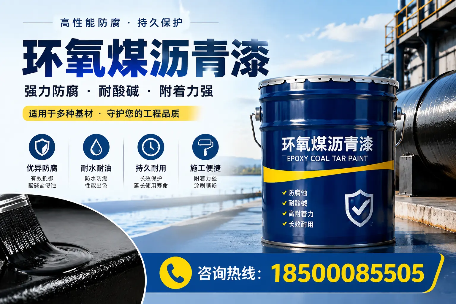 环氧煤沥青漆的施工流程详解,助力玉树工程顺利完成